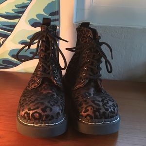 Cheetah Print Combat Boots